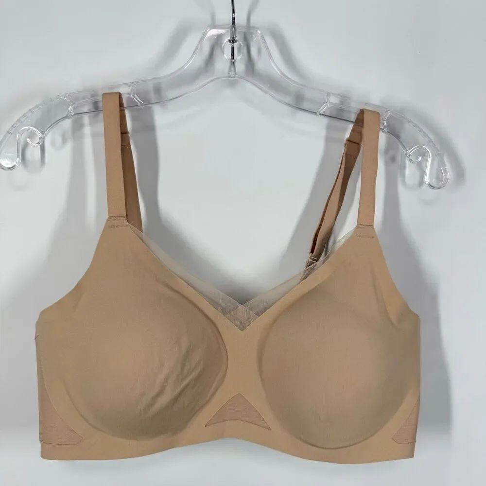 C14 Honeylove Women crossover tan bra size large NWOT